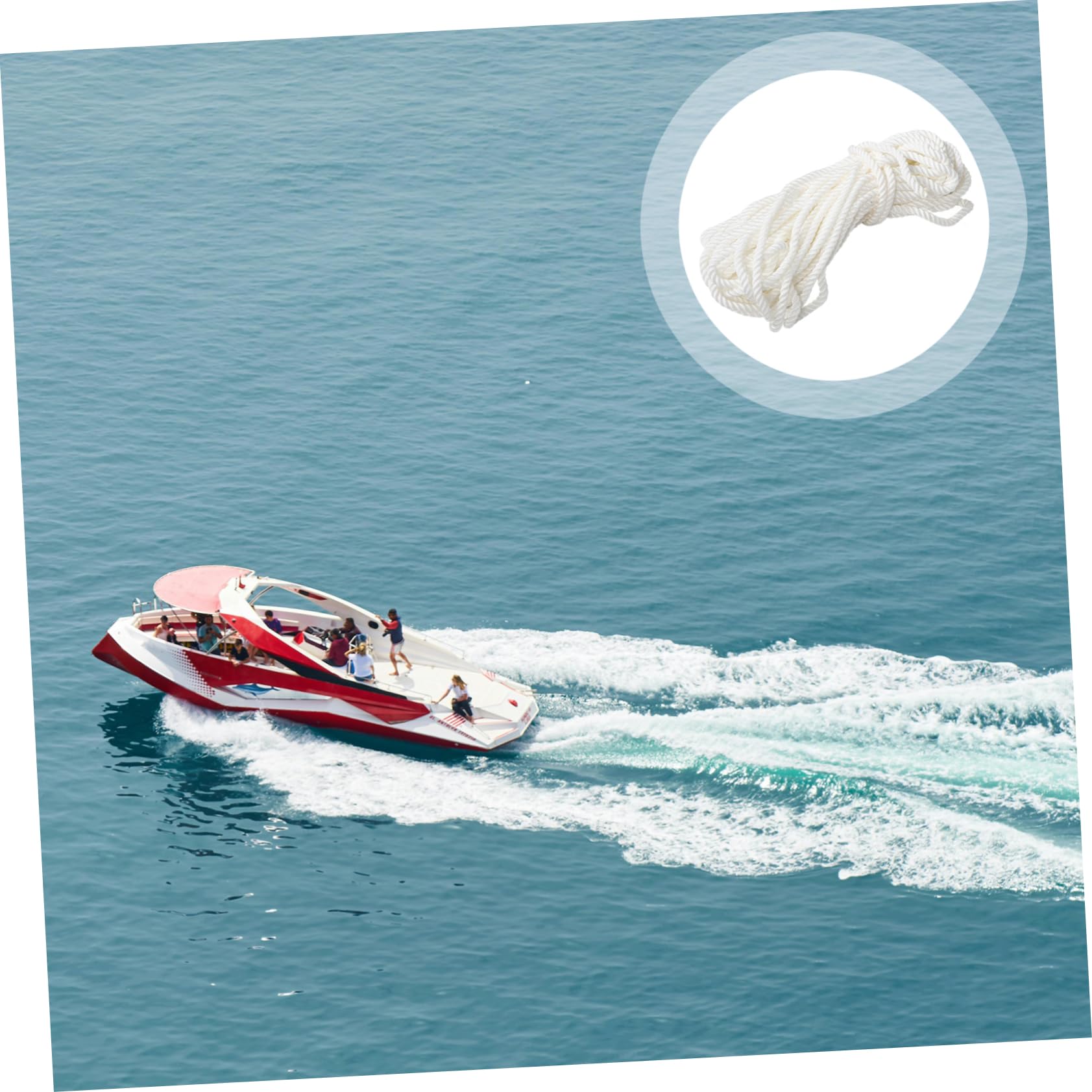 BESPORTBLE Corde D’ en Nylon 12mm Blanc pour Bateau, Ligne D’ancrage Stable, Résistante aux Environnements Marins, et Mouillage