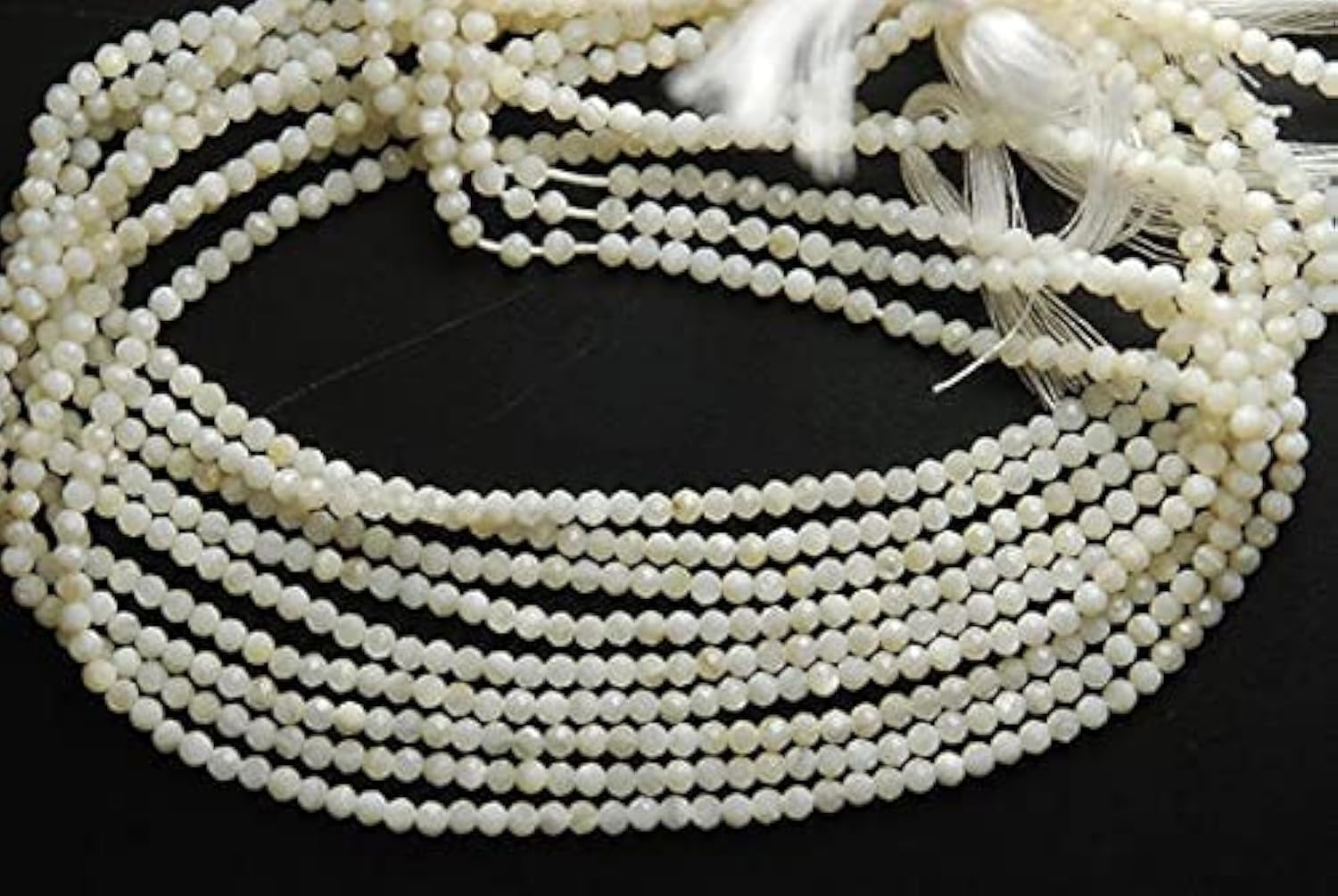 Nacre de nacre pierres facettées 3mm pour créer vos bijoux d'été uniques