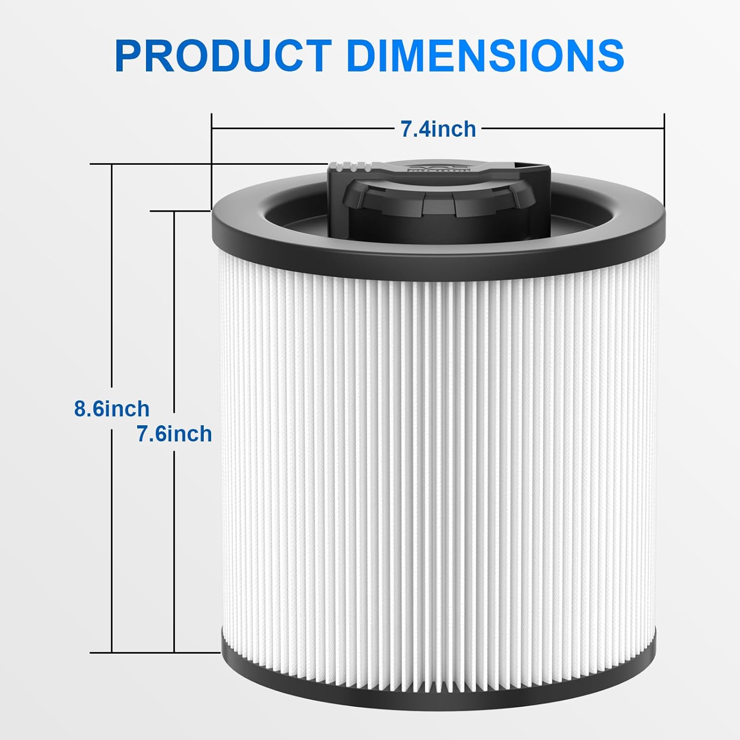 4 Pack DXVC6910 Cartridge Filter Replacement for DEWALT 6-16 Gallon Wet/Dry Vac, for DeWalt Vacuum Cleaner DXV06P DXV09P DXV09PA DXV10P DXV10PL DXV10S DXV10SA DXV10SB DXV12P DXV14P DXV16P, White