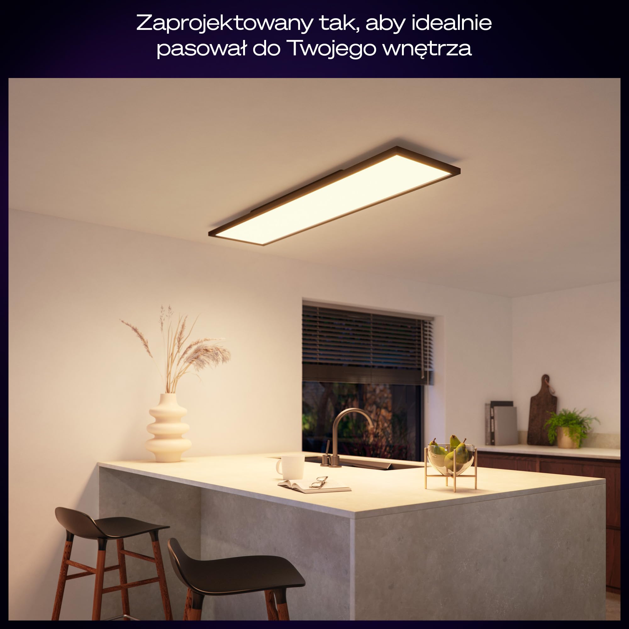 Philips Hue White Ambiance Aurelle Inteligentny Panel LED Inc. Ściemniacz Dimmer Switch [120x30cm - Czarny]