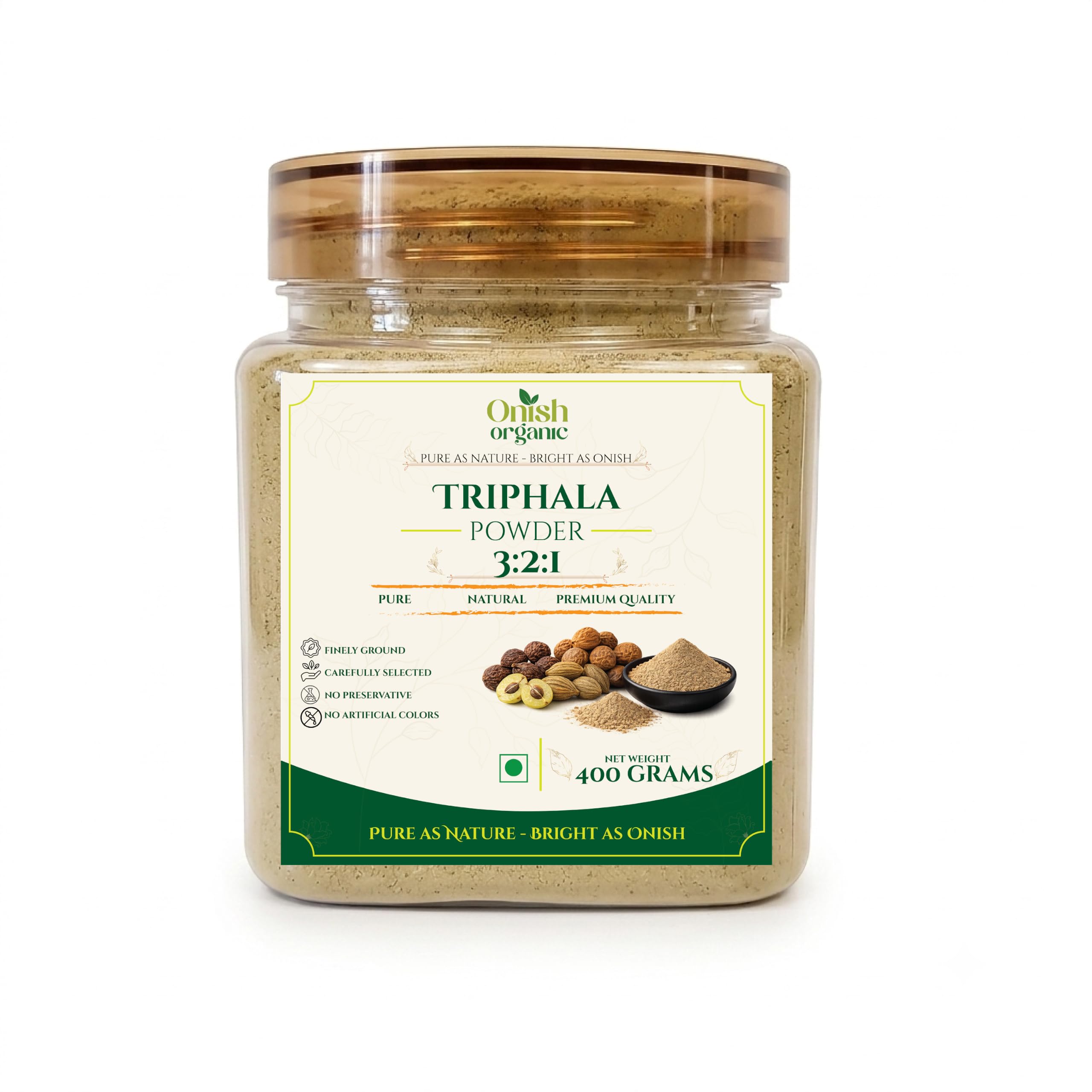 Triphala Churna Powder 400g | Natural Ayurvedic Digestive Supplement | Amla Haritaki Bibhitaki Blend | For Constipation Relief, Colon Detox, Bowel & Gut Health-image-5