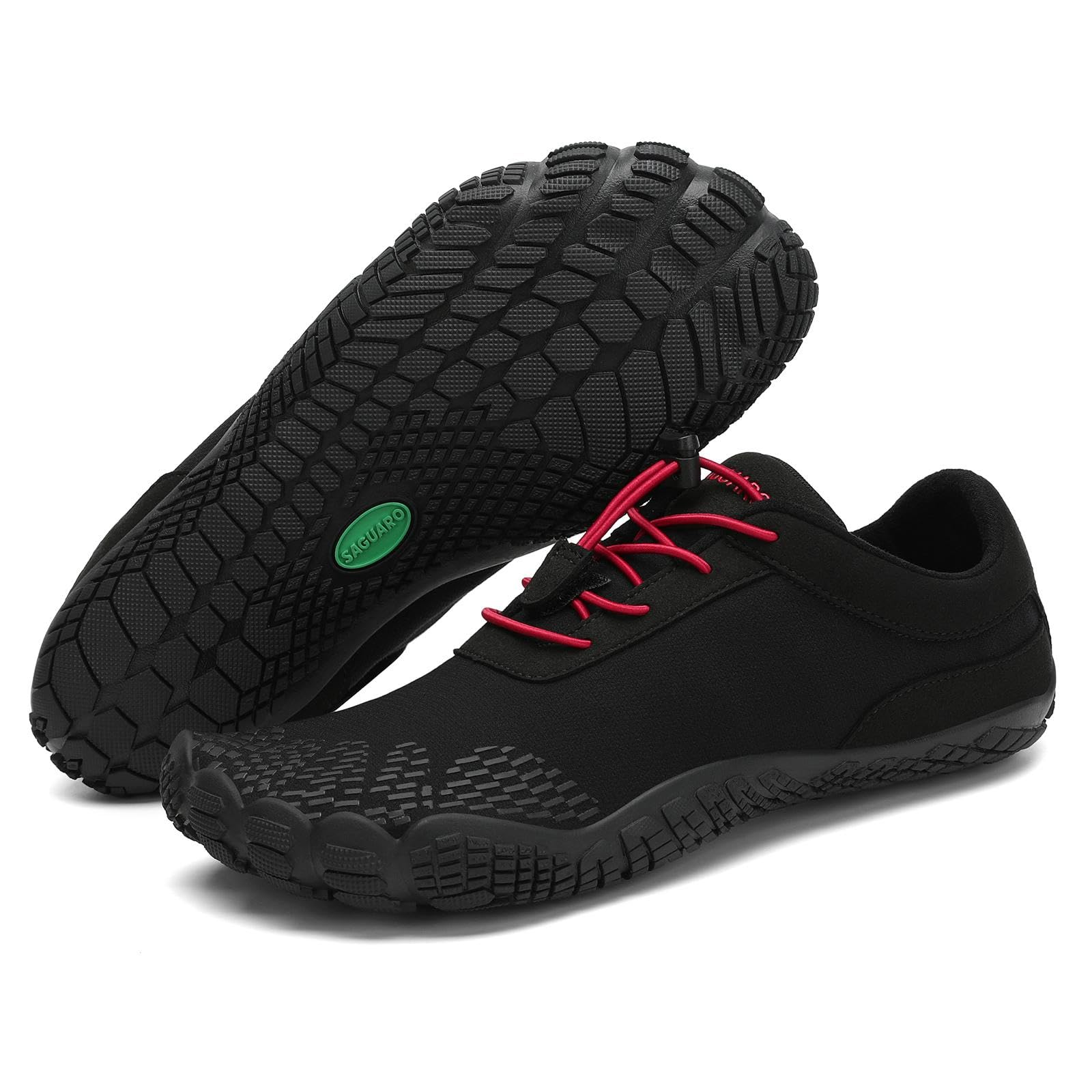 SAGUARO Barefoot Shoes Uomo Donna Scarpe Barefoot - Scarpe Minimaliste Scarpe da Palestra - Traspiranti Scarpe da Scoglio - Punta Larga e Suola a Goccia Zero Nero Fumoso,Gr.35-48 EU