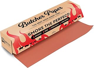 Pink Butcher Paper Roll With Dispenser Box - 18 Inch by 175 Foot of Food Grade Peach for Smoking Meat Unbleached, Unwaxed and Uncoated Kraft Made in the USA