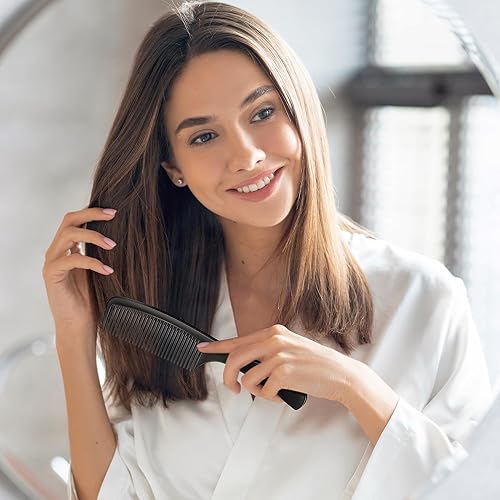 Miniatura 6 de SALONSILK - Juego de peines para el cabello para mujer, 14 piezas de dientes anchos y cola de rata, peine para rizar, para separar las burlas, juego