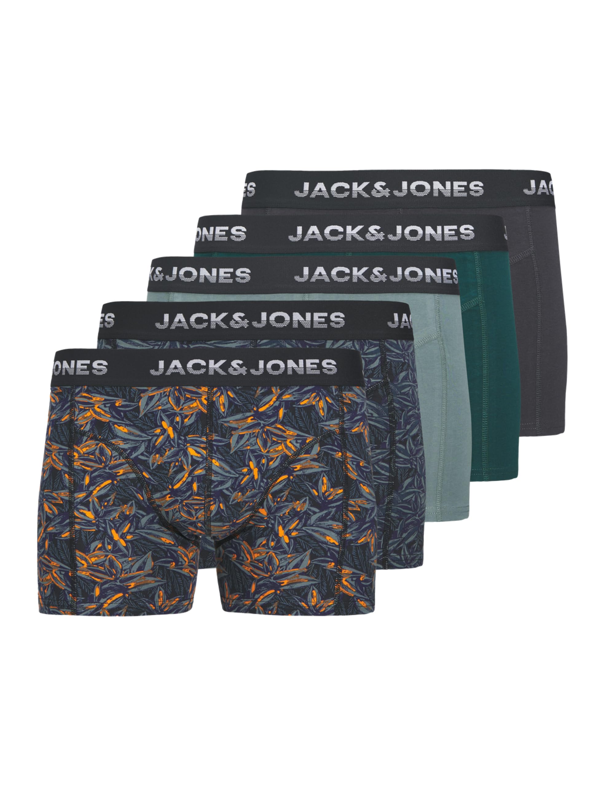 JACK & JONES Herren Jacmaxwell Trunks 5 Pack Jnr (5er Pack)