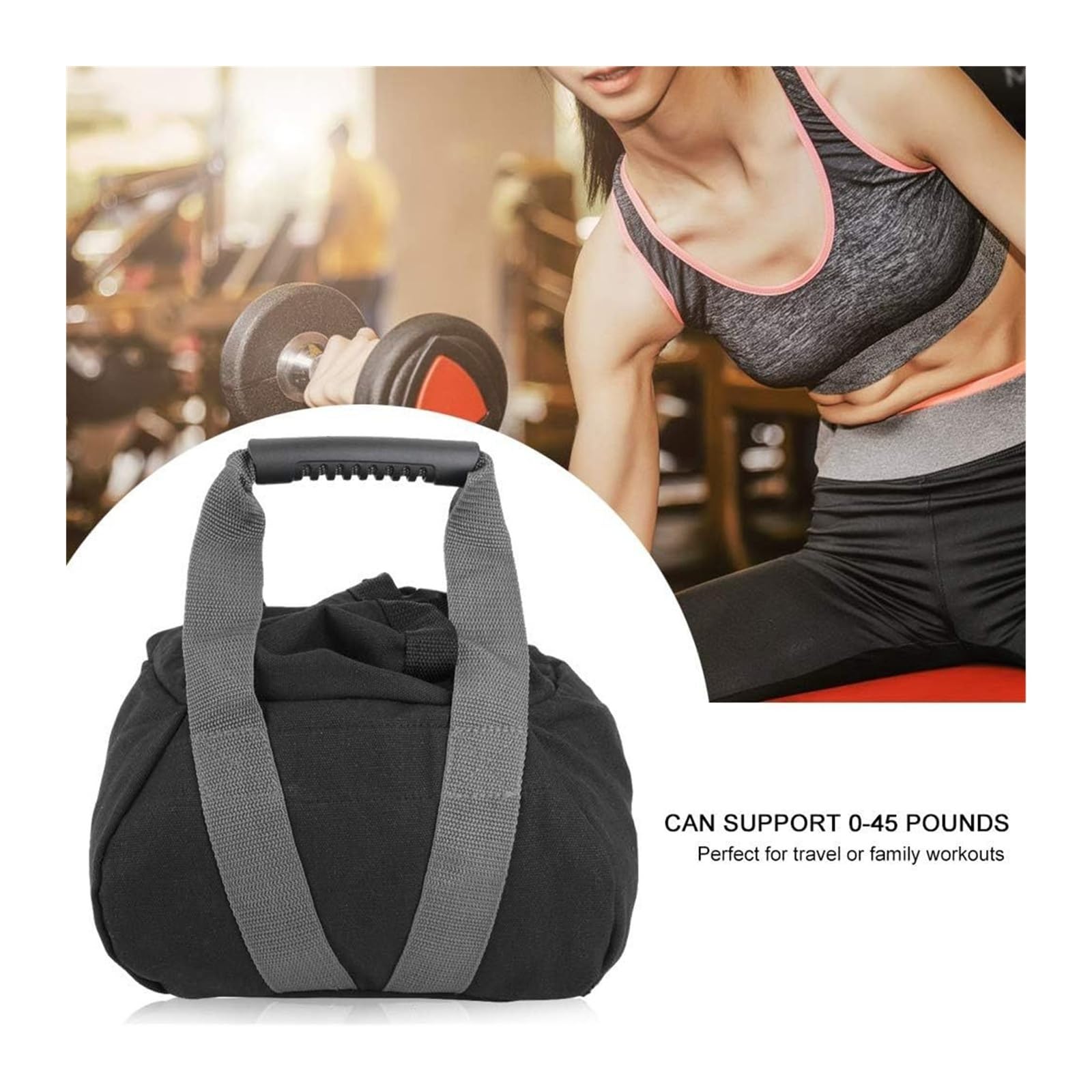 Sac De Sable Fitness YZBBSH – Entraînement Lesté Réglable 5-30 Kg, Poignées Antidérapantes, Cuir Résistant – Muscu à Domicile