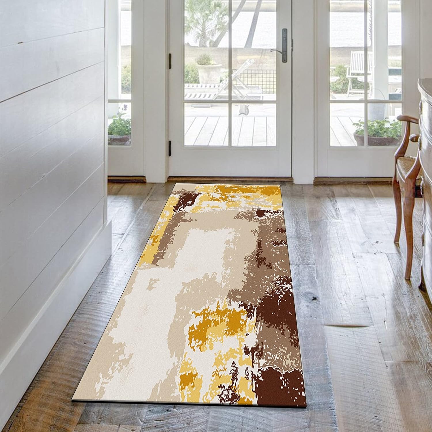 Runner Rug Non Slip 3'7"x25' Modern Colorful Soft Long Hallway Rug for Hallway