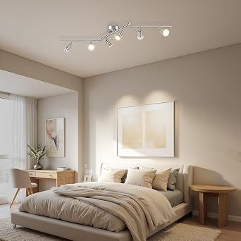Ketom GU10 Kitchen Lights Ceiling LED Rotatable, 6 Way Ceiling Spotlights