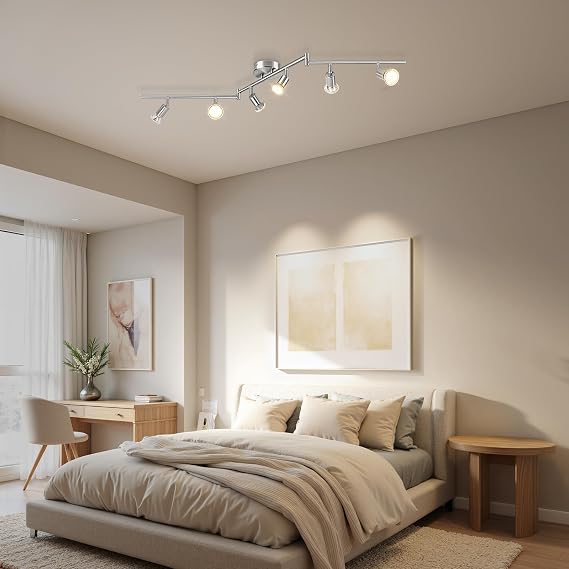 Ketom GU10 Kitchen Lights Ceiling LED Rotatable, 6 Way Ceiling Spotlights