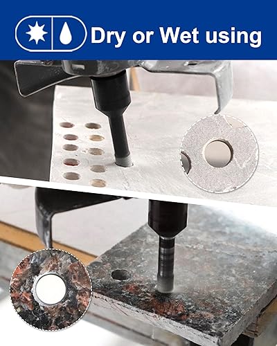 Miniatura 3 de SHDIATOOL Brocas de núcleo de diamante, 2 unidades de 14 de pulgada para porcelana, cerámica, ladrillo, ladrillo al vacío, sierra de agujero soldado