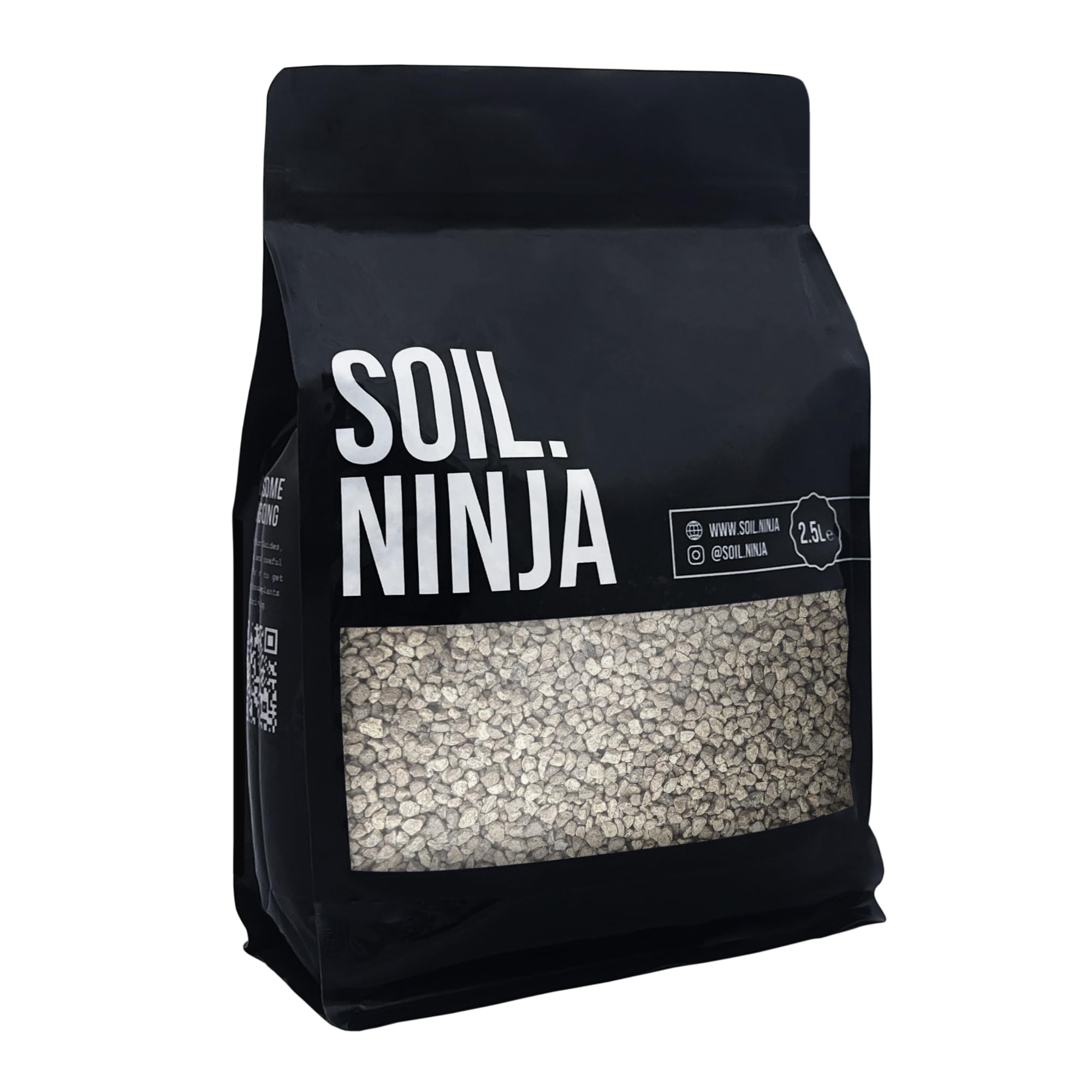 Soil Ninja Pumice for House Plants - Peat Free Volcanic Horticultural Pumice for Cacti, Succulents & Bonsai - Improves Drainage & Root Aeration, Semi-Hydro & Cuttings - 5 Litre - Coarse (4-8mm)