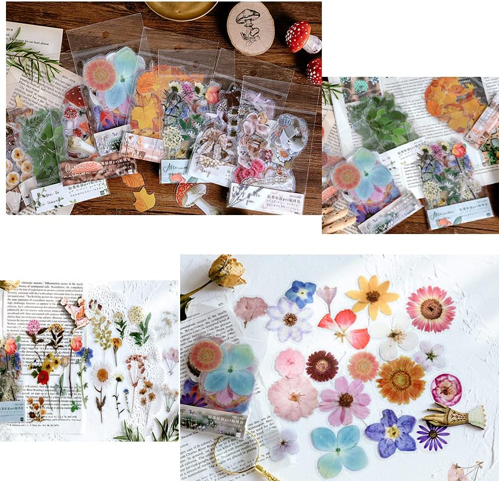 320Pcs Scrapbook Sticker Set Vintage Stickers Various DIY Decorative Decal Sticker for DIY Craft Card Making Scrapbooking Journal Planner Notebook Album