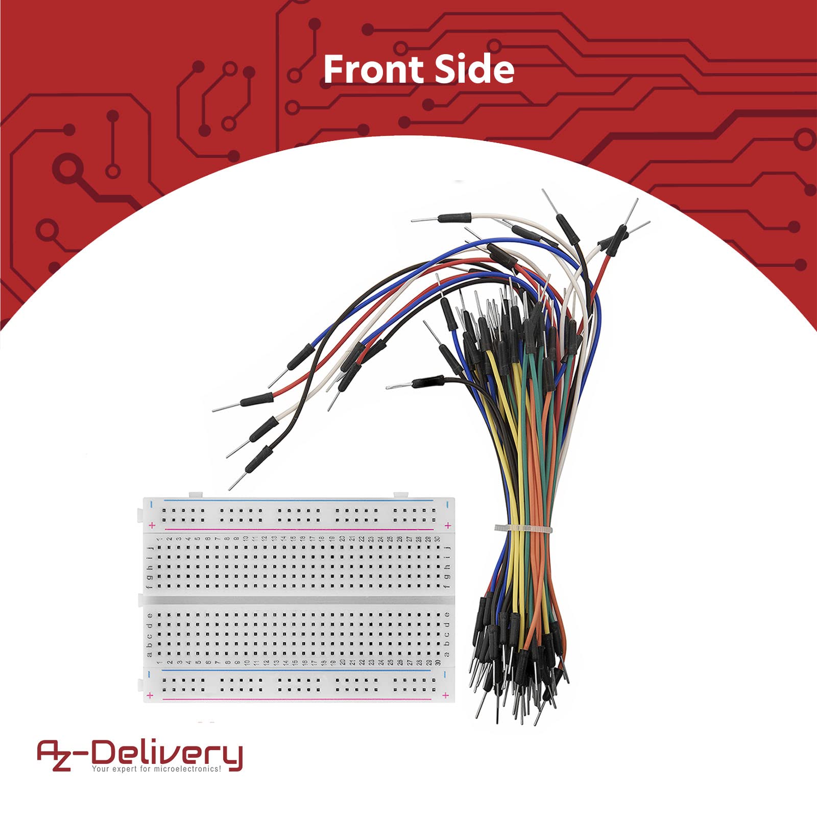 AZDelivery 5 x Breadboard Kit - 3 x 65pcs Jumper Wire Cable M2M e 3 x Mini Breadboard 400 Pins compatibile con arduino e Raspberry Pi