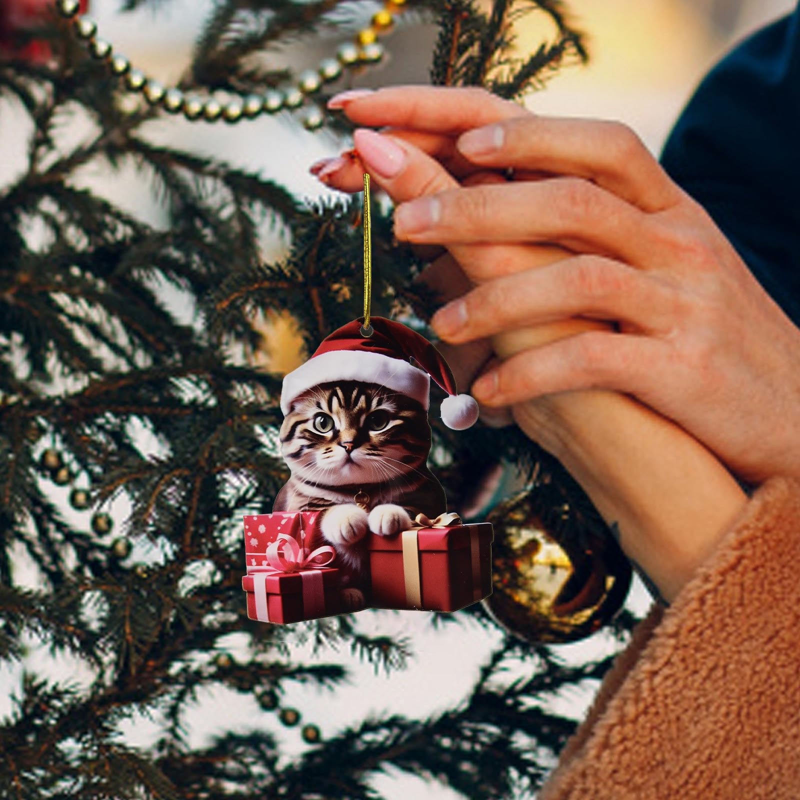 Arbre A Chat De Noel Lot De 36 Décorations De Noël En Forme De Chat Noir Pour Arbre U2013 Décoration En Bois Arbre à Chat Sapin