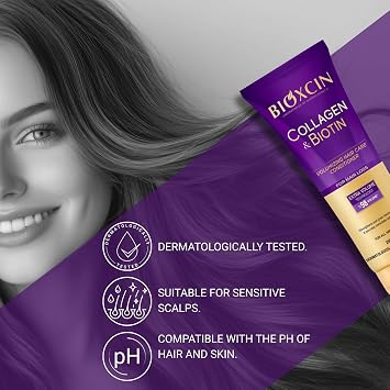 Bioxcin Collagen & Biotin Volumizing Hair Care Cream 250 ml – Plumper and Moisturizing Care for Fine and Volumeless Hair