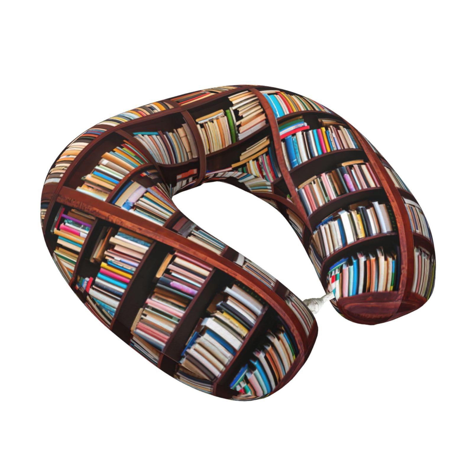 Yyoretp books Print Travel Pillow Pure Memory Foam Neck Pillows Portable Headrest for Airplane