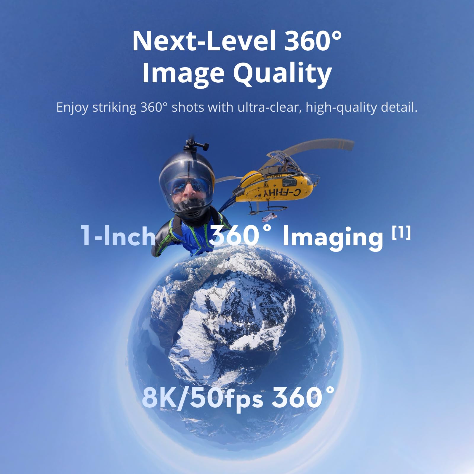 DJI Osmo 360 Combo Adventure, fotocamera 360 con immagini a 360° da 1 pollice, durata della batteria estesa con 3 batterie, video a 360° nativi in 8K, action cam per sport, vlog