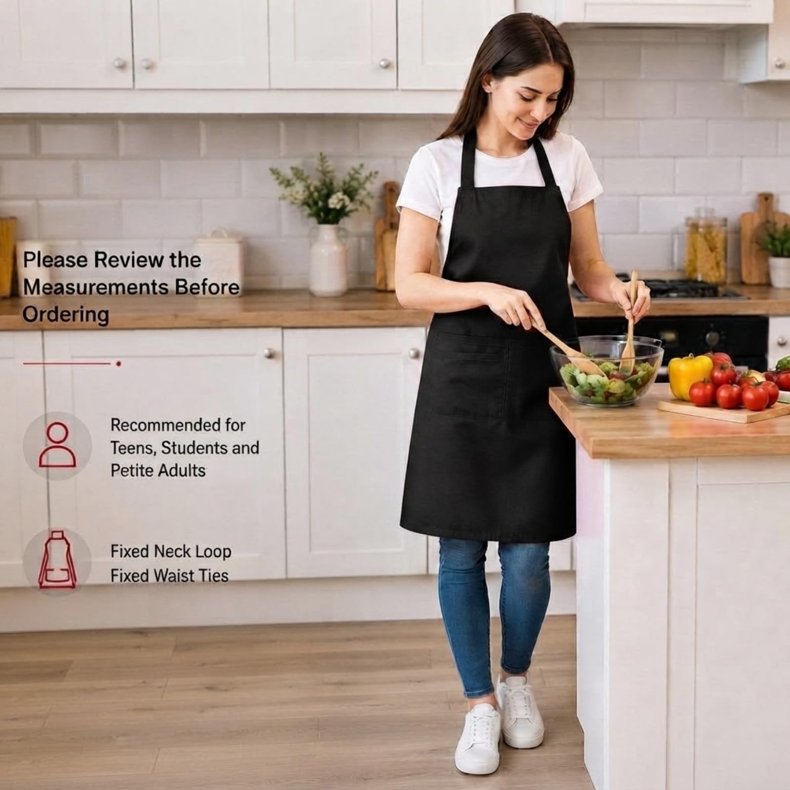 Syhood 18 Pack Bib Apron Bulk Unisex Plain Adjustable Apron with Pocket for Chef Cook Craft Kitchen Painting(Black)
