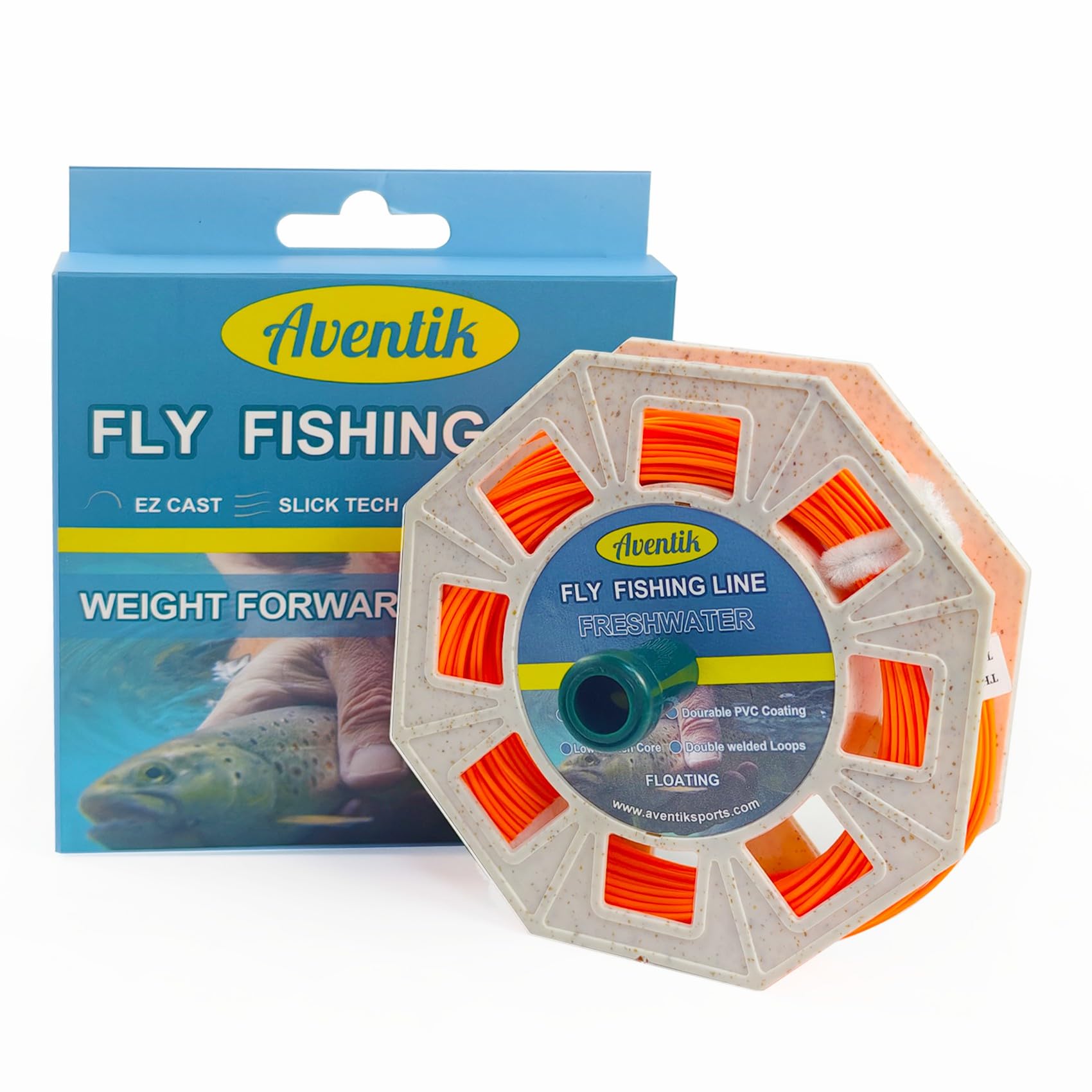 Aventik ProWeight WF Floating Fly Line Low Stretch Design Easy Fast Casting and Smooth Freshwater Fly Fishing Line