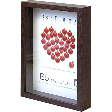 Amazon Co Jp イワタ 額縁 ボックスフレーム B5 木製 ダークブラウン Mb 245dbr B5 ホーム キッチン