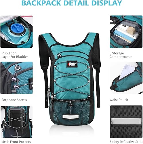 Miniatura 3 de Hydration Pack, Insulated Hydration Backpack with 2L Hydration Bladder, Hiking Backpack for Men Women Kids, Water Backpack for Hiking, Running,