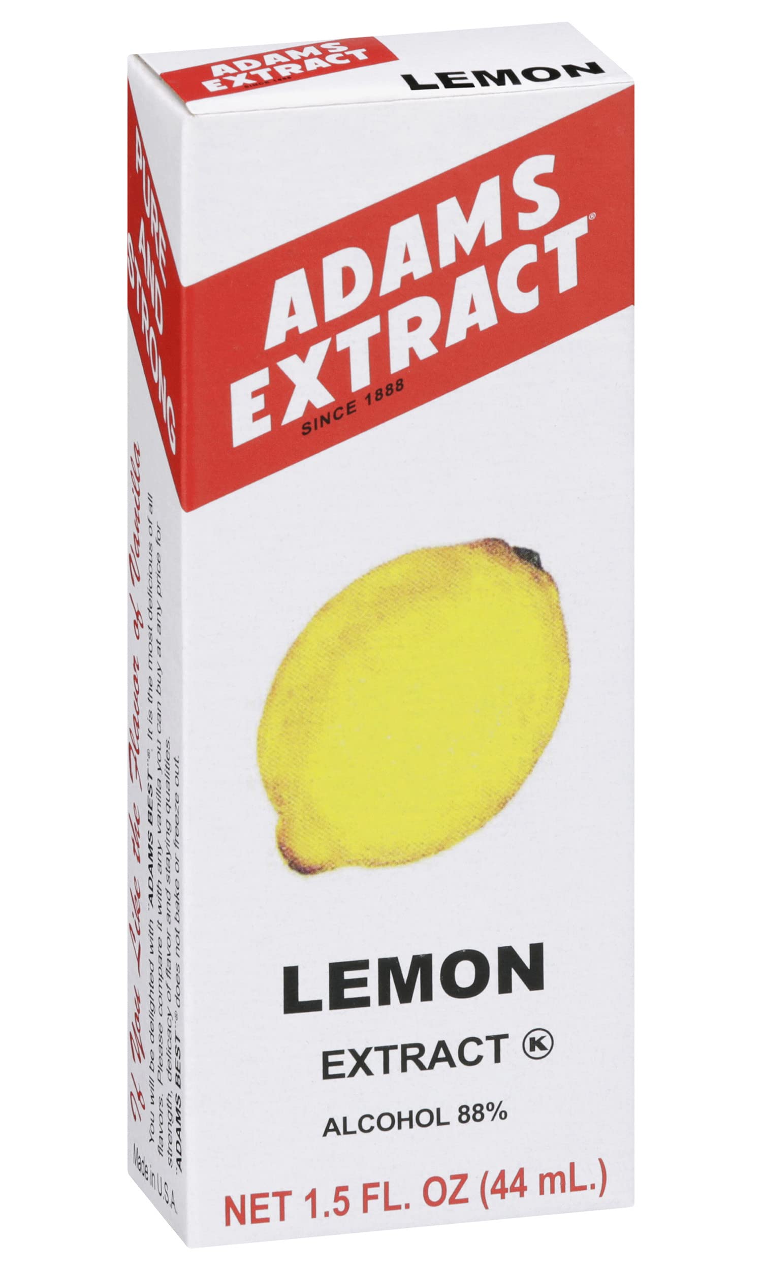 Adams Extract Flavoring 1.5oz Bottles (Pack of 3) Choose Flavor Below (Lemon Extract 1.5oz)