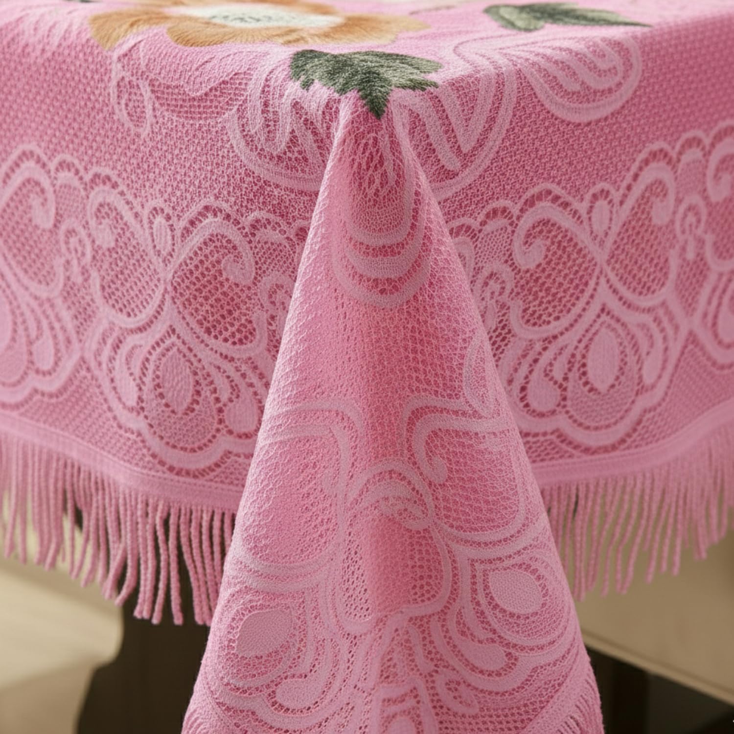 RENVA 4 Seater Cotton Dining Table Cover Durable Table Cover for Kitchen,Home, Hotel, Office & Restaurant | Table top Reusable Table Covers Washable
