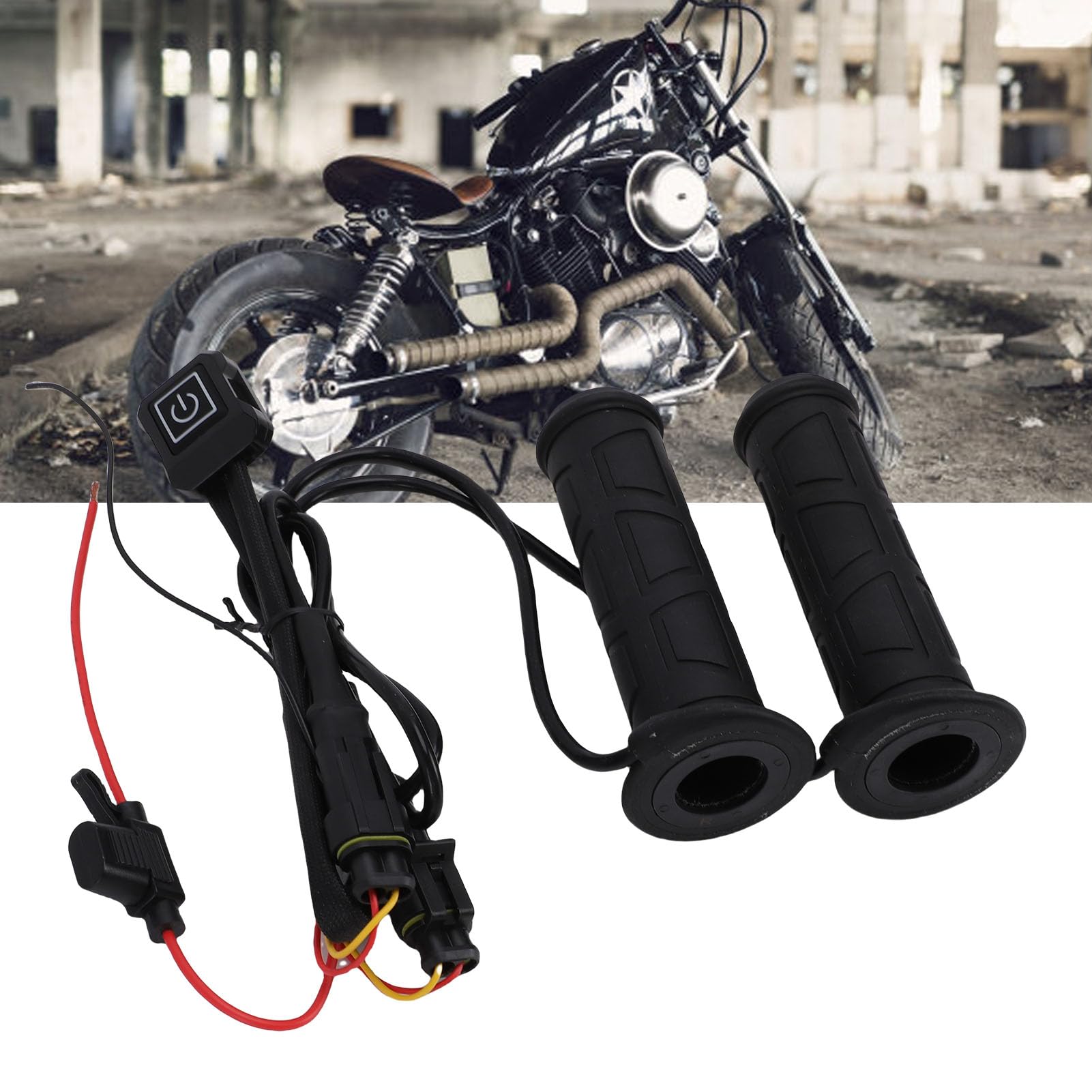 Manopole Riscaldate ATV UTV, Manopole Riscaldate ATV Antiscivolo Impermeabili e Scaldapollice, Maniglia Riscaldata Elettrica a 3 Temperature per Manubri Moto ATV 12V 22mm