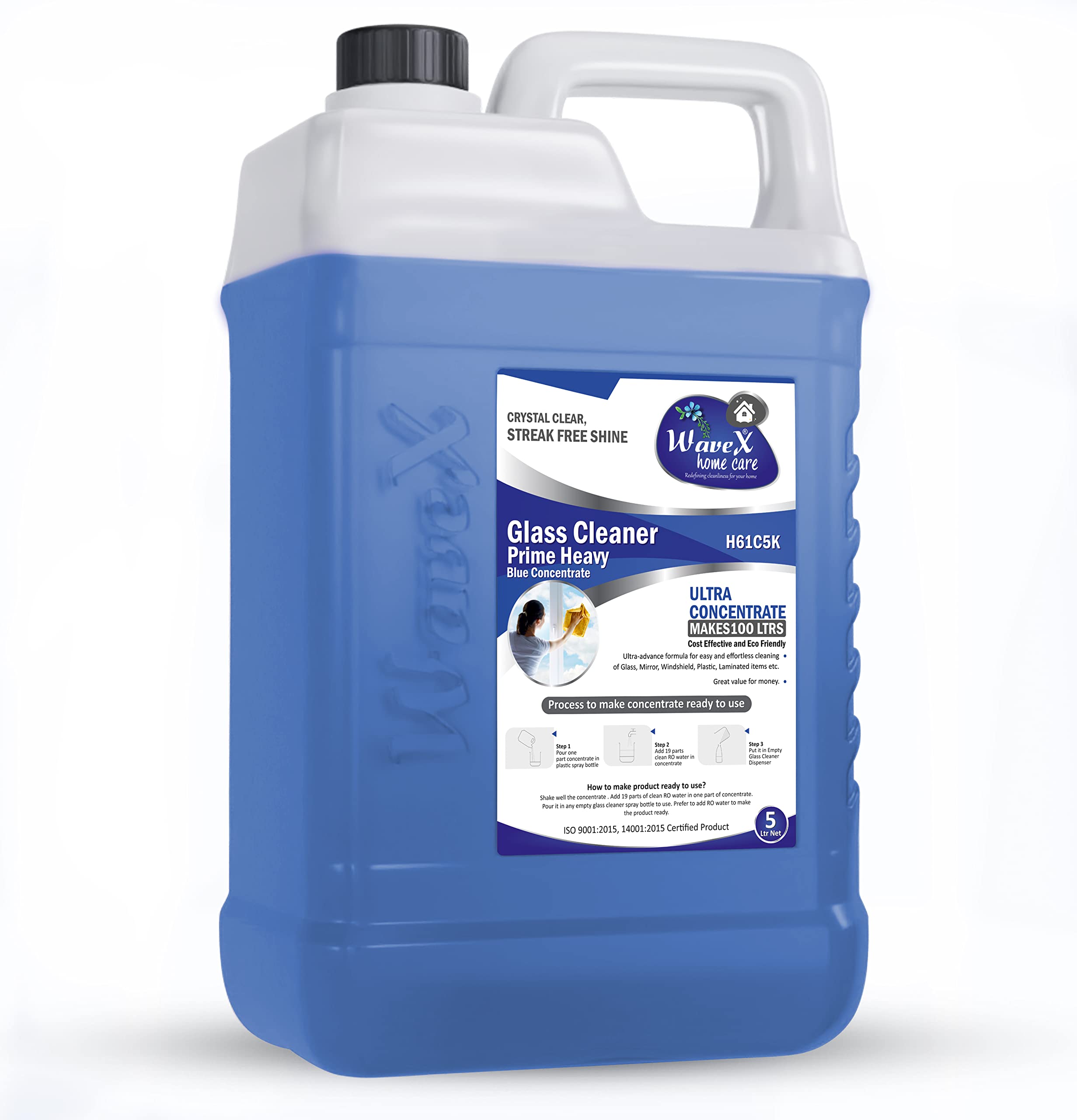 Wavex® Glass Cleaner Liquid Concentrate (5ltr) Makes 100 Litres (B018BYGZL4) Amazon Price History, Amazon Price Tracker