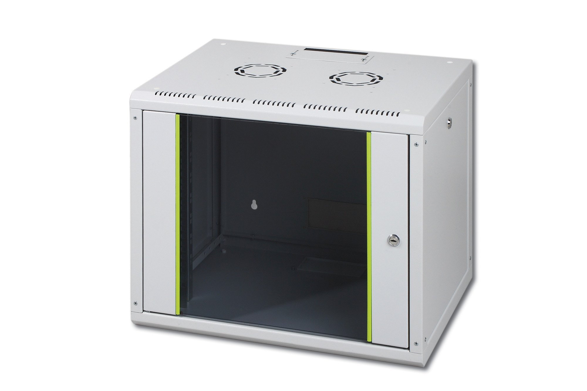 DIGITUS Armoire réseau murale 9U 491x600x450mm. porte vitrée Gris 7035
