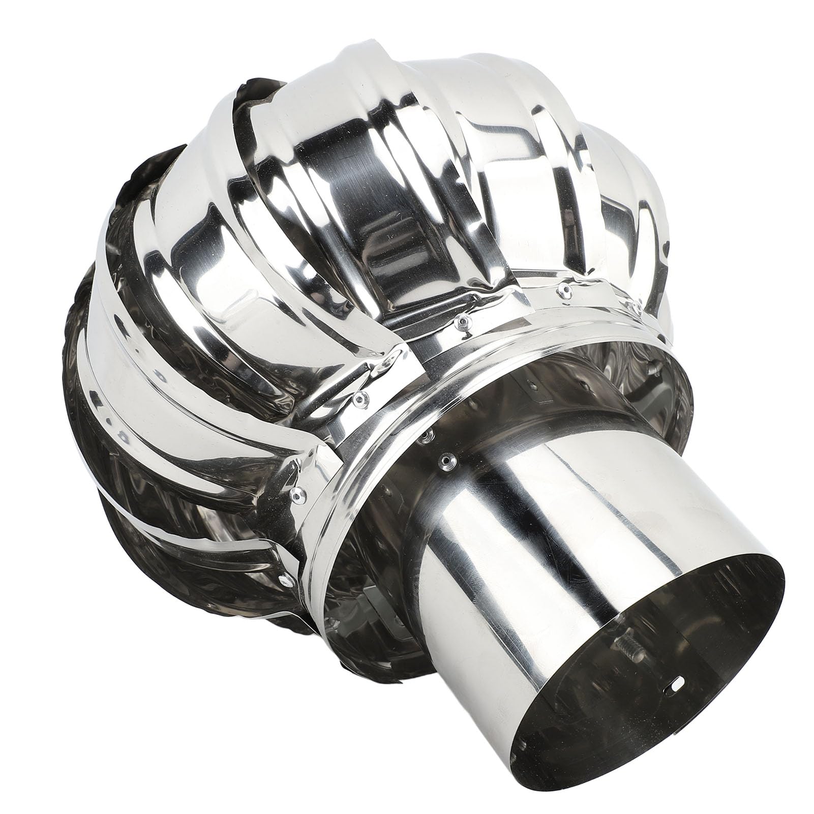Premium Acero Inoxidable sombrerete de Chimenea, Instalación fácil Sombrerete Rotat Agua de Lluvia A Prueba Animal Spinner para hogar Techo (15cm / 5.9in)