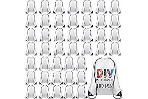 100-Pack Sublimation Drawstring Bags for Endless Expression