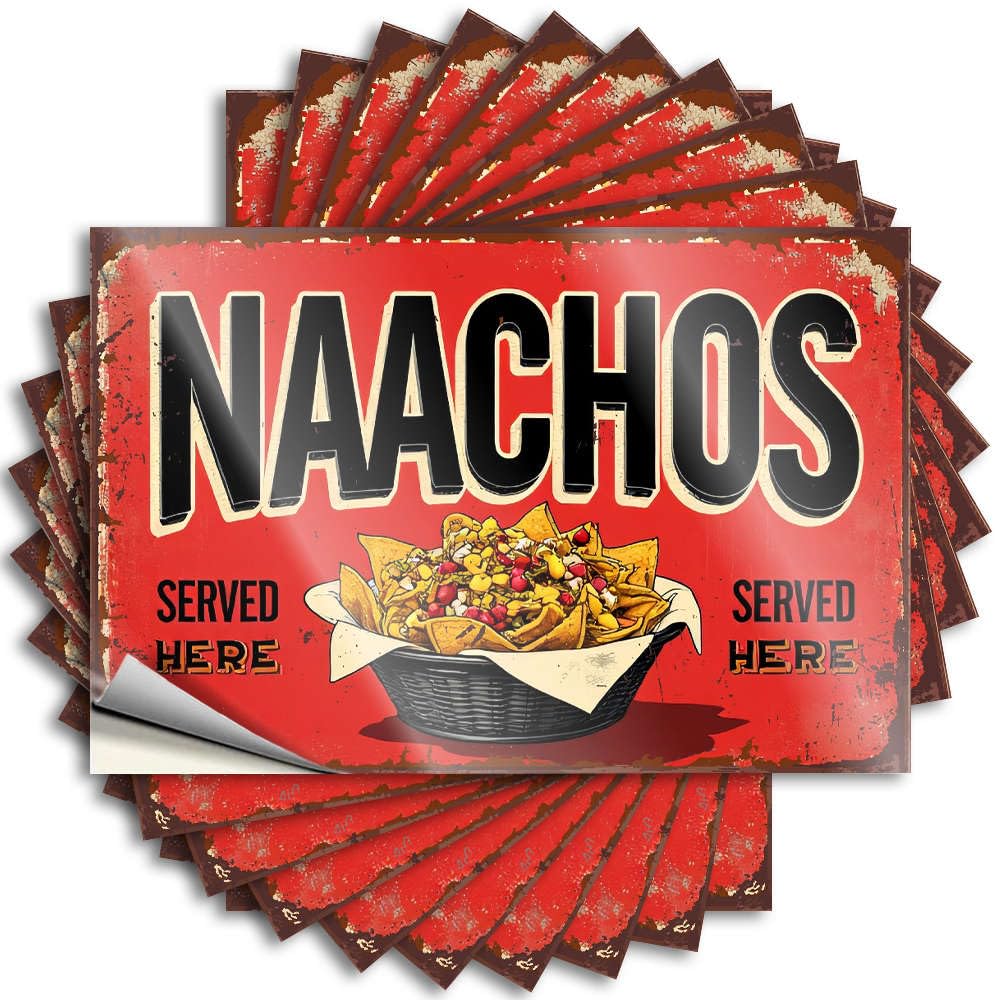 Naachos Served Here Served Here Cozy Pool Stuff - Tattoos Case Removable Vinyl Decal(6X9CM)