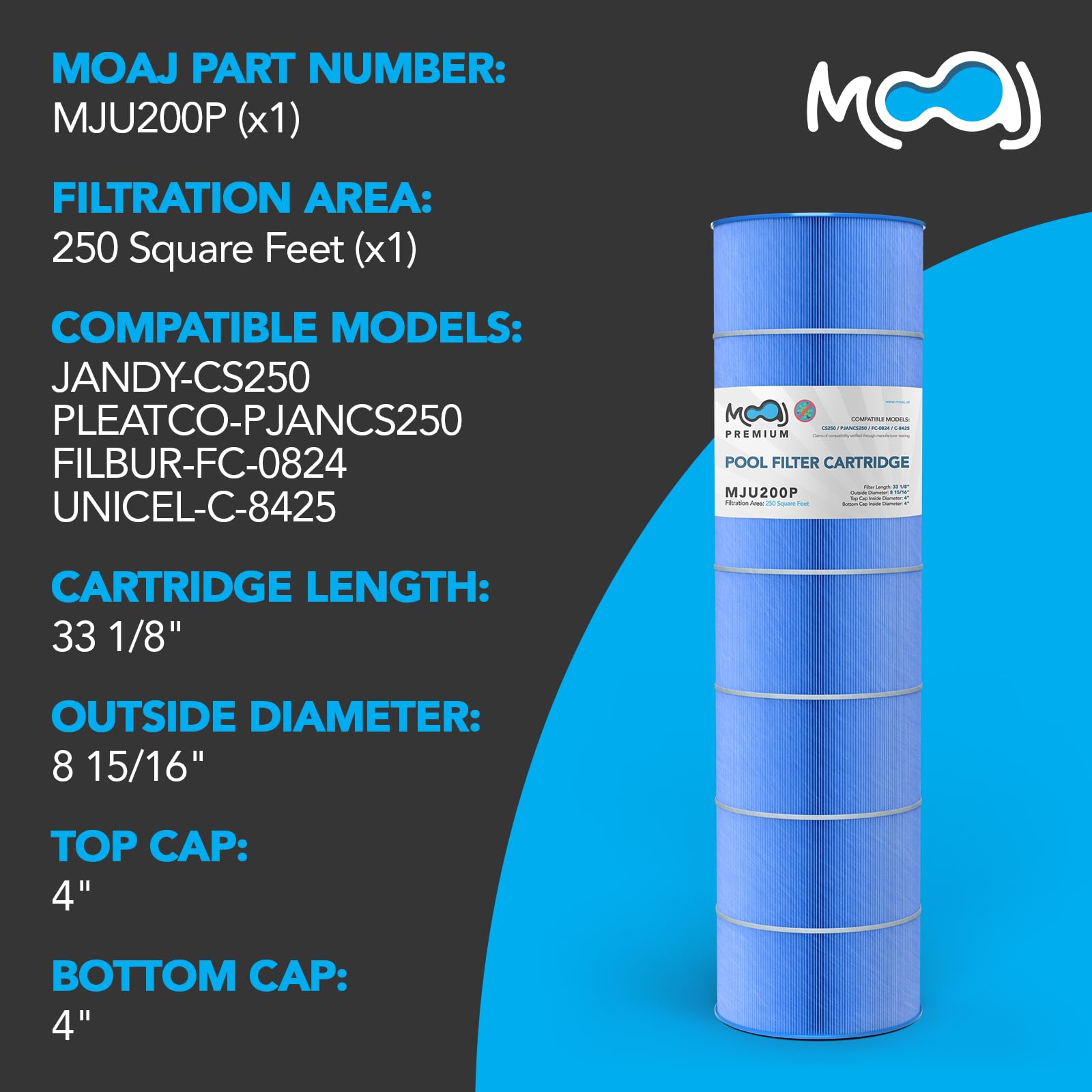 Premium Pool Filter Replaces Jandy CS250, Jandy R0462500