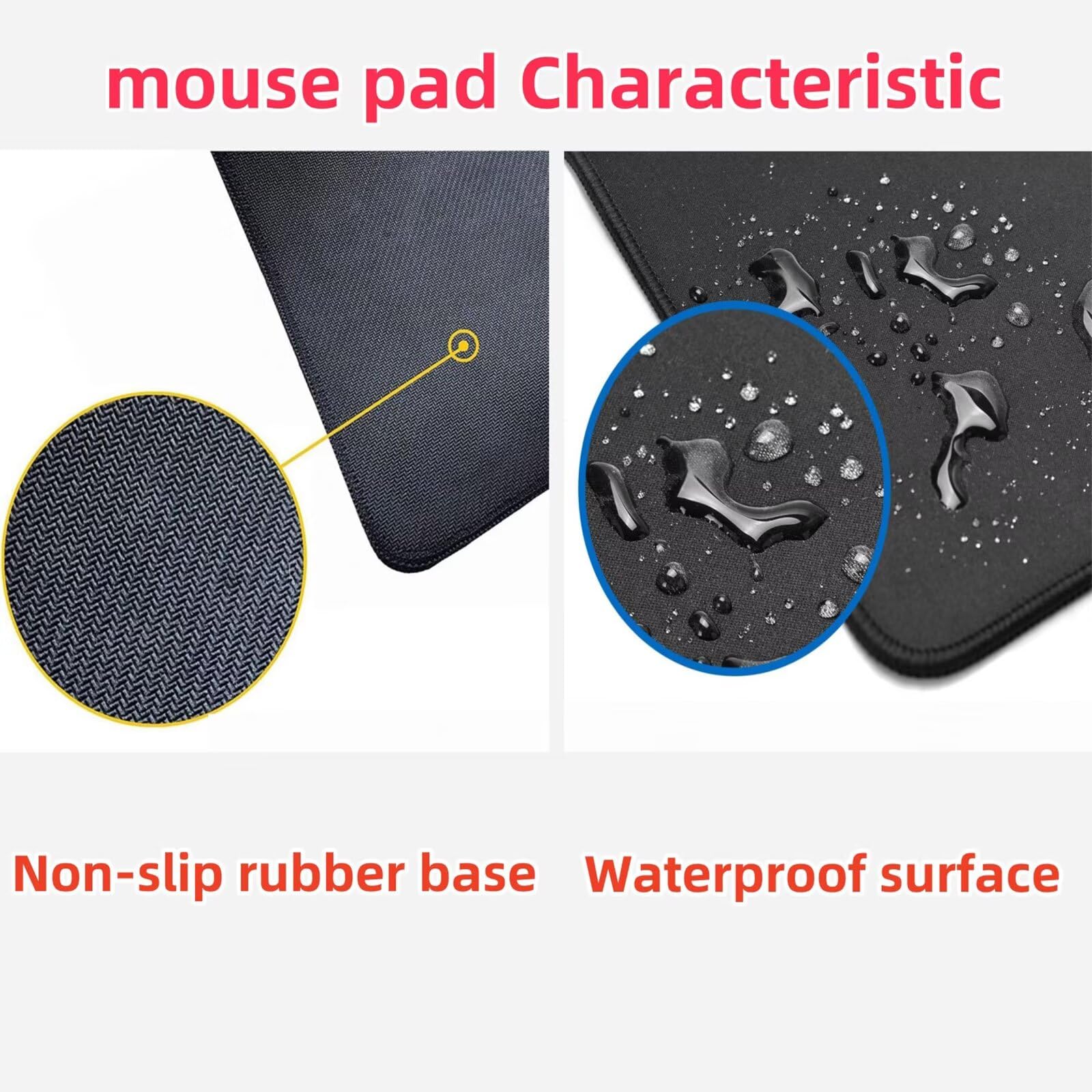 Aereo Tappetino Mouse xxl 140x60x0.3cm Impermeabile Tappetino Mouse Gaming Mousepad Mare Base in Gomma Antiscivolo Bordi Cuciti Resistenti All'abrasione Mousepad per Scrivania Gaming Laptop Model-7253