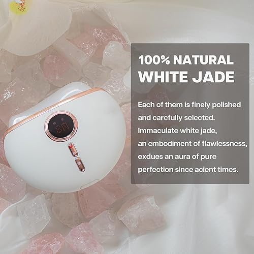 Miniatura 5 de VRAIKO Aurora - Dispositivo LED Gua Sha, herramienta facial de piedra de jade con calor y vibración, masajeador facial para antienvejecimiento,