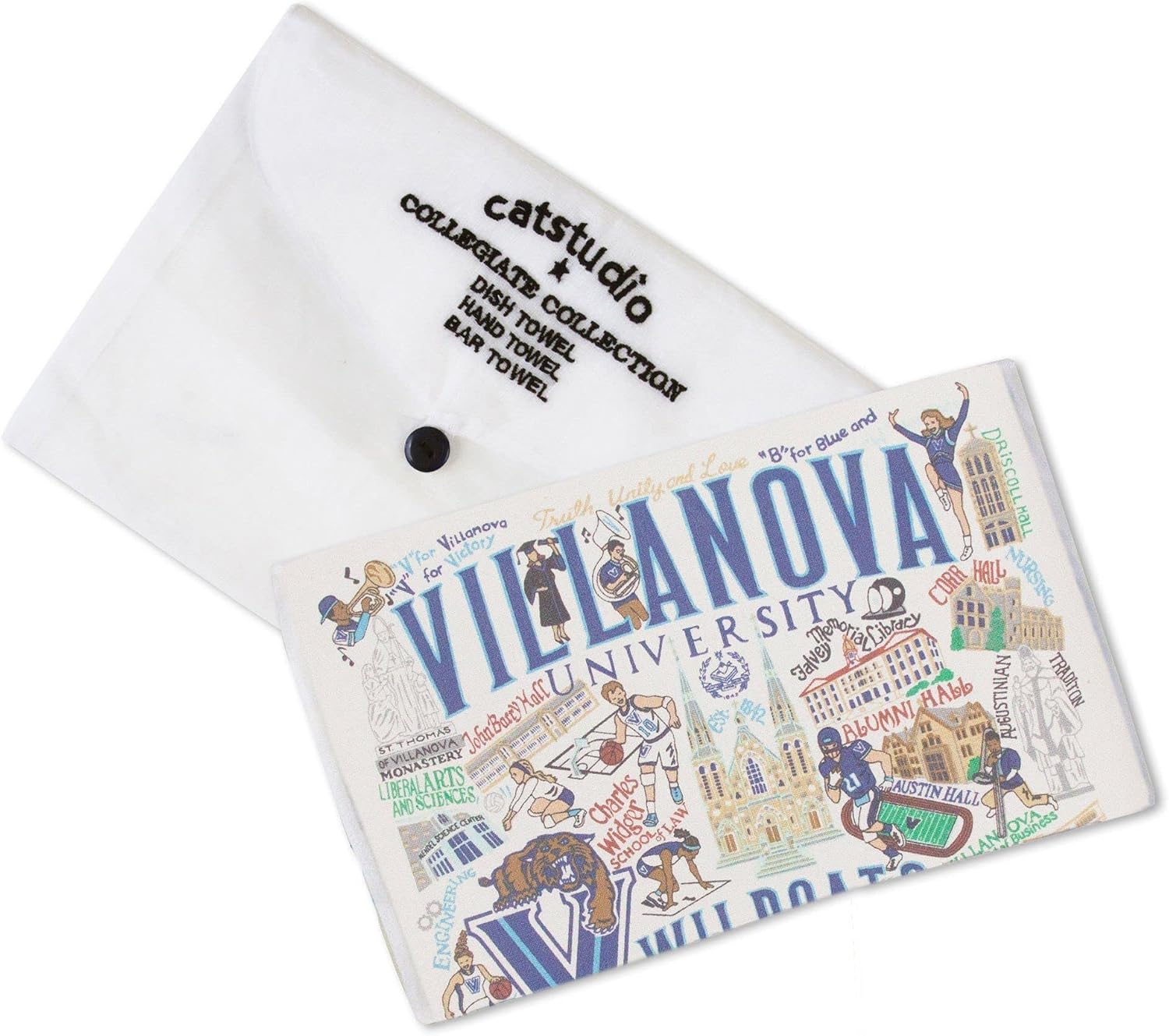 Catstudio Dish Towel, Villanova University Wildcats Hand Towel - Collegiate Kitchen Towels for Villanova Fans for Students, Graduation, Parents and Alums
