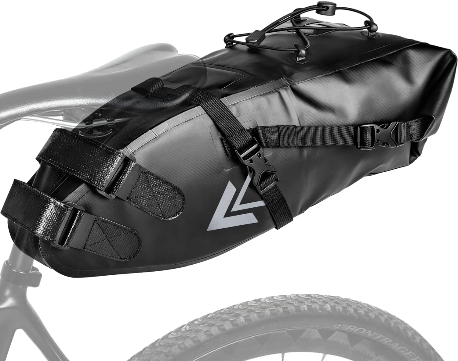 Jeebel Fahrradtasche Wasserdicht BackLoader Satteltasche - 10L Bikepacking Taschen Fahrradtasche Sattelstütze für Rennrad Mountainbike