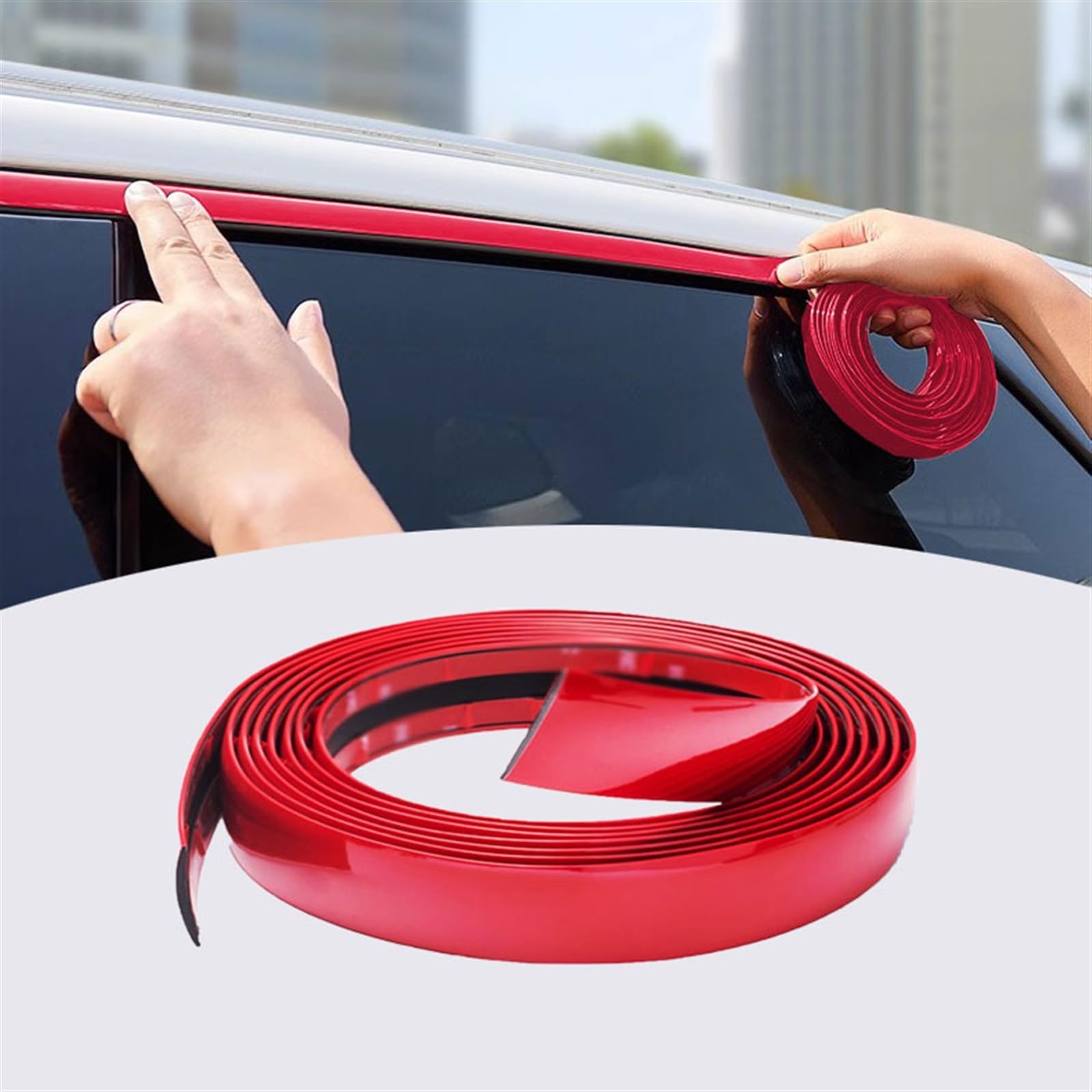 32.8ft Self Adhesive Molding Trim for Car - Car Door Protector - Automotive Side Body Trim Strip Scratch-Proof Decorative for RV Truck Motor Exterior Interior Door Window Bumper(18mm(0.70Inch))