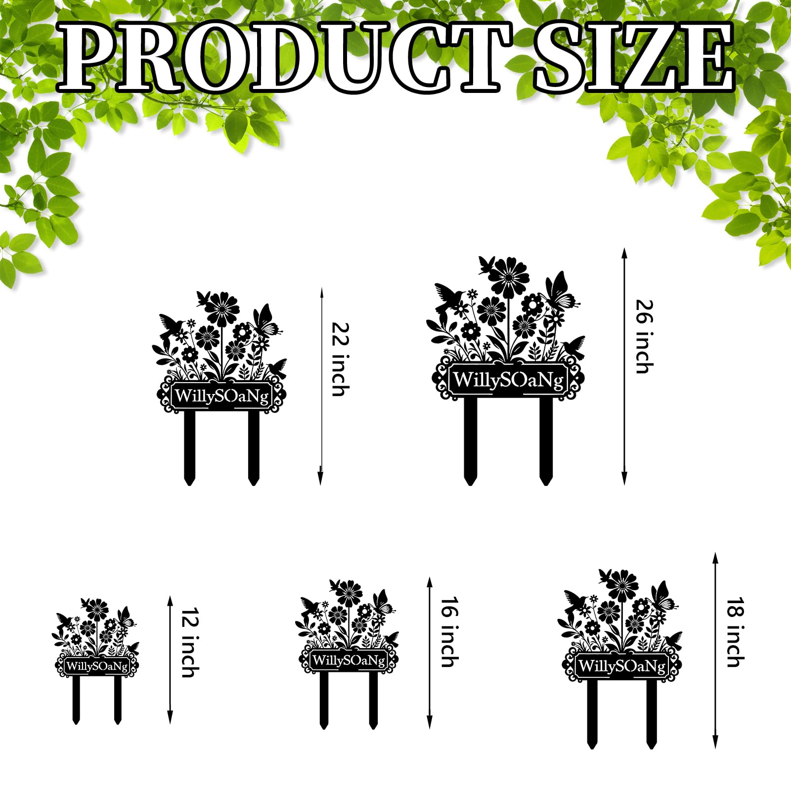 Custom Garden Sign | Personalized Garden Stake Metal Sign | Personalized Garden Name Sign | Custom Sign Outdoor Metal | Metal Sign Stakes Customized | Gardening Decor Gifts for Gardeners