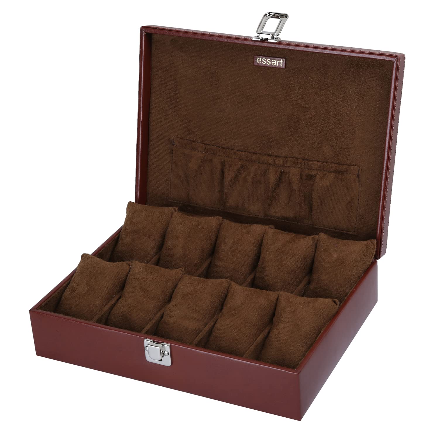 essart (Sarvika Premium 10 Grid Watch Watch Box Organizer Case With Elegant Style For Men & Women | 10 Watch Box Organizers Case/storage with Turn Lock closure -Tan (B07Q6XY86Z) Amazon Price History, Amazon Price Tracker
