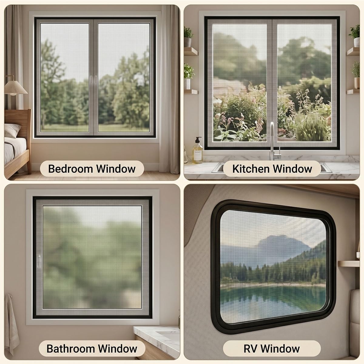 Fliegengitters Fenster Ohne Bohren, Selbstklebend Insektenschutz Netz mit Klettband, Waschbar Mückennetz Fliegenschutz Fiberglas für Schlafzimmer und Wohnzimmer(Weiß,B180 x H230cm)