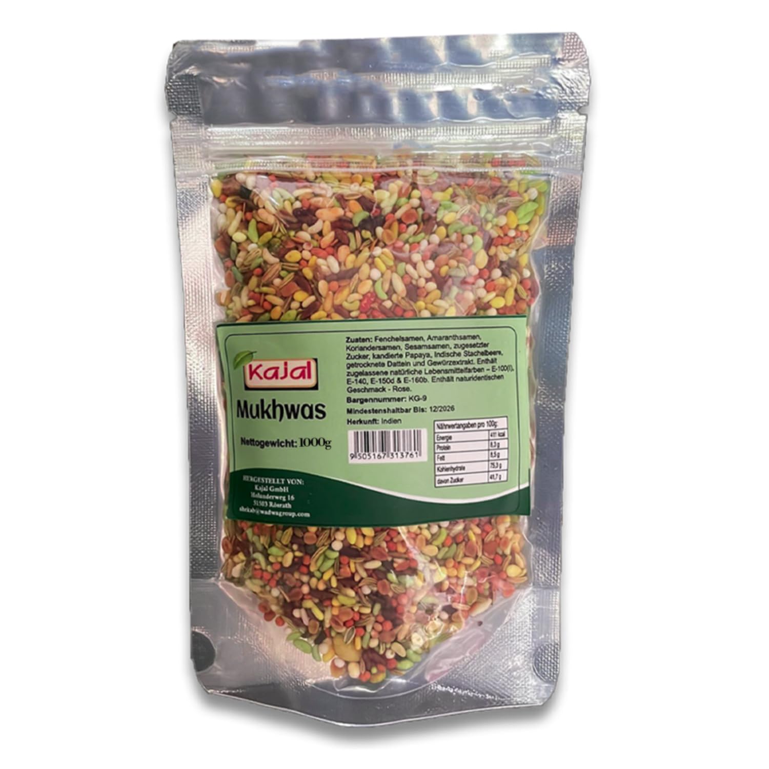 Kajal Pan Mukhwas - Zucker überzogene Mischsamen - Die perfekte Mischung für genussvolle Momente (1000g)