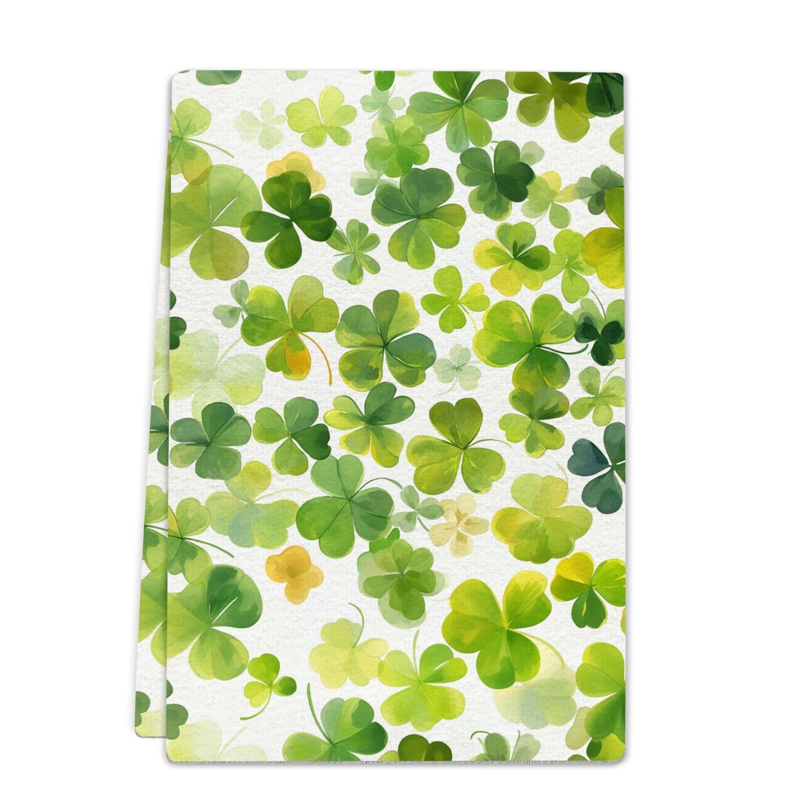 Paños de Cocina Hojas Amarillas Verdes Trapos Cocina Suaves Lavable Poliéster Secado Rápido Reutilizables para Baño Barra Restaurante Picnic etc Toallas de Limpieza 4 Piezas (40x60 cm)
