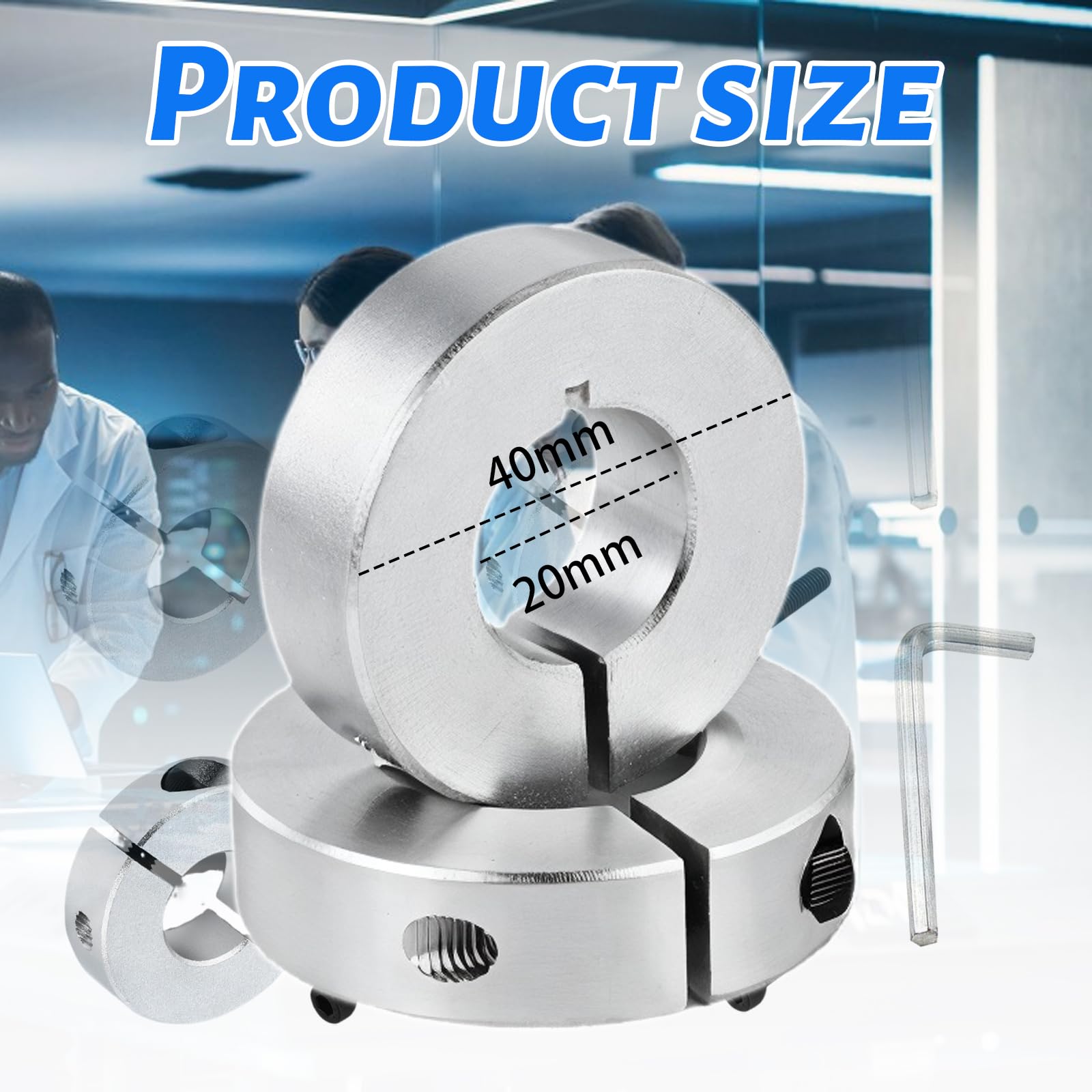 6 Anelli Di Regolazione Divisi Da 20 Mm - In Lega Di Alluminio, Per Assi, Ruote E Applicazioni Industriali - Foto 6