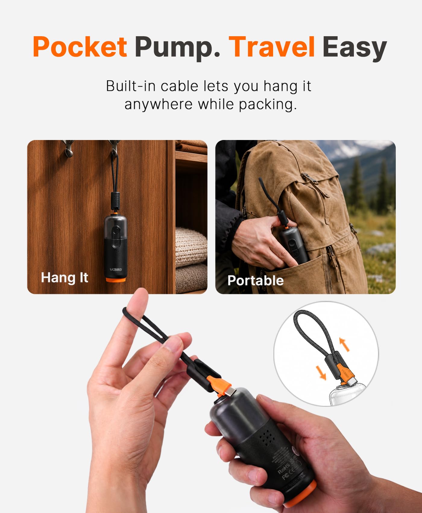 Vacbird Bolsas de almacenamiento al vacío, paquete de 10 bolsas de ahorro de espacio con bomba de aire eléctrica para almacenamiento