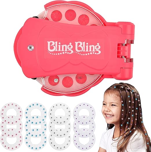 Hair Bedazzler Kit with 180 Hair Gems, Bling Gem Machine, Hair Gem