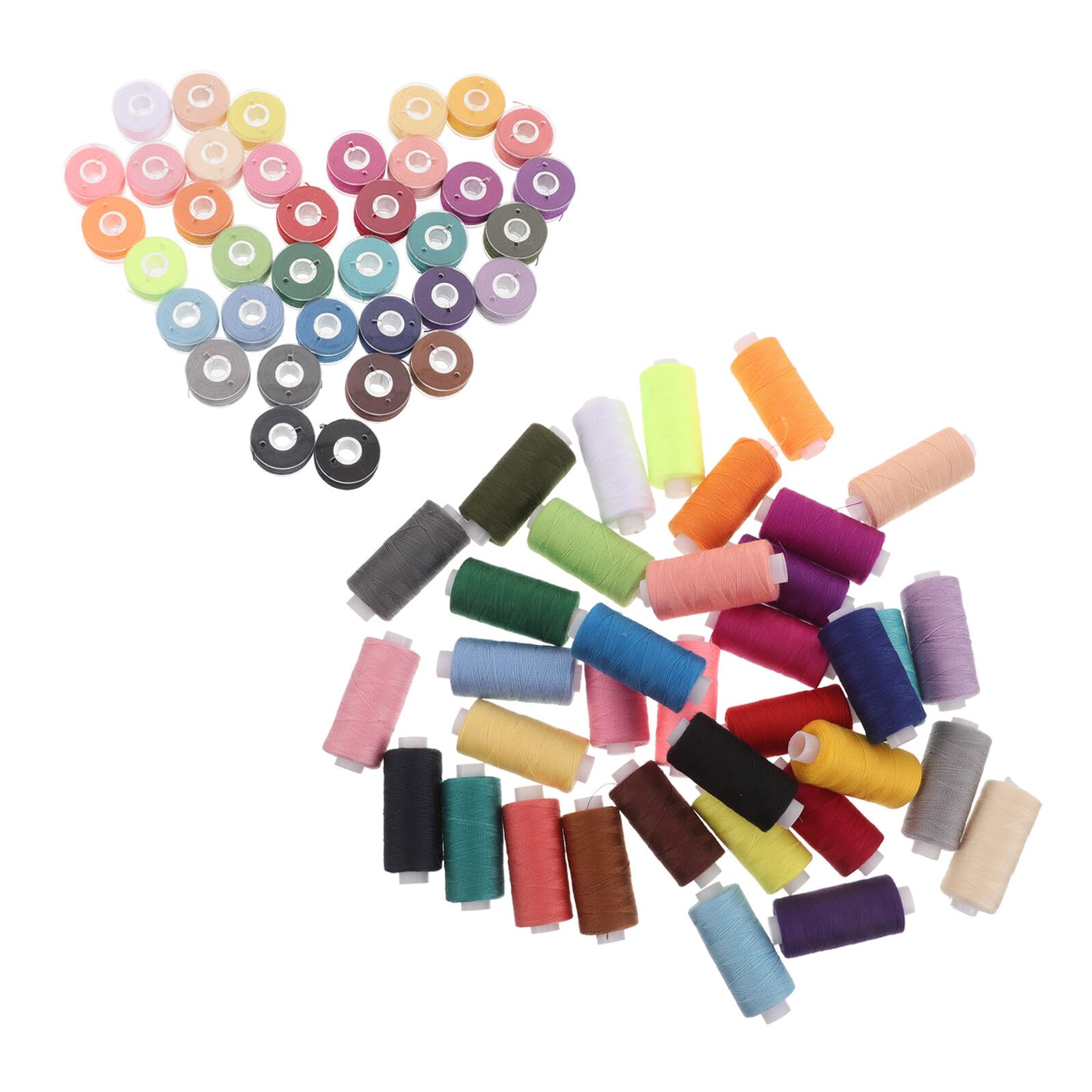 Juego de Bobinas de Hilo de Coser Poliéster 400 Yardas, 36 Colores Surtidos para Coser a Mano y Máquina, Kit de Hilos para Costura Artesanal y Bordado, Resistente y, Uso