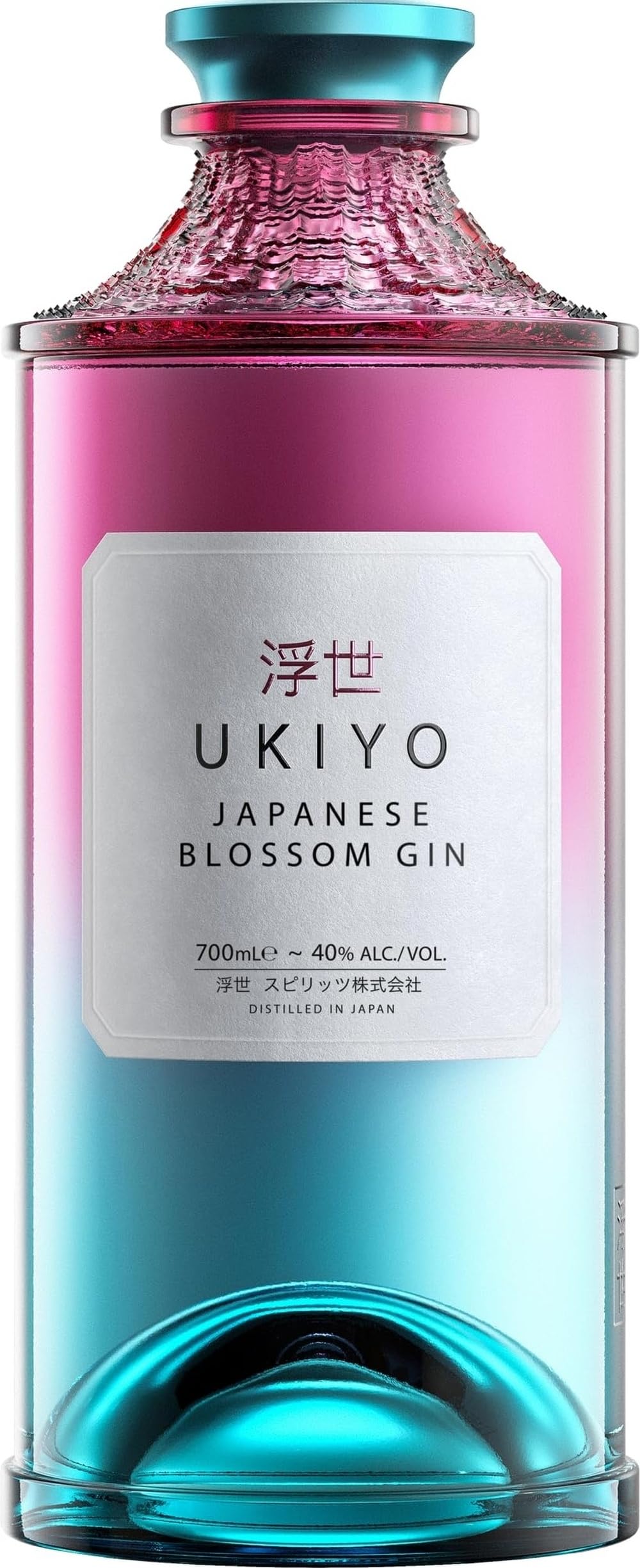 UKIYO Blossom | Japanese | Craft | Gin | Floral | Cherry Blossom, Yuzu and Sakura | Distilled with 5 native Japanese botanicals | 40% ABV | 70 cl