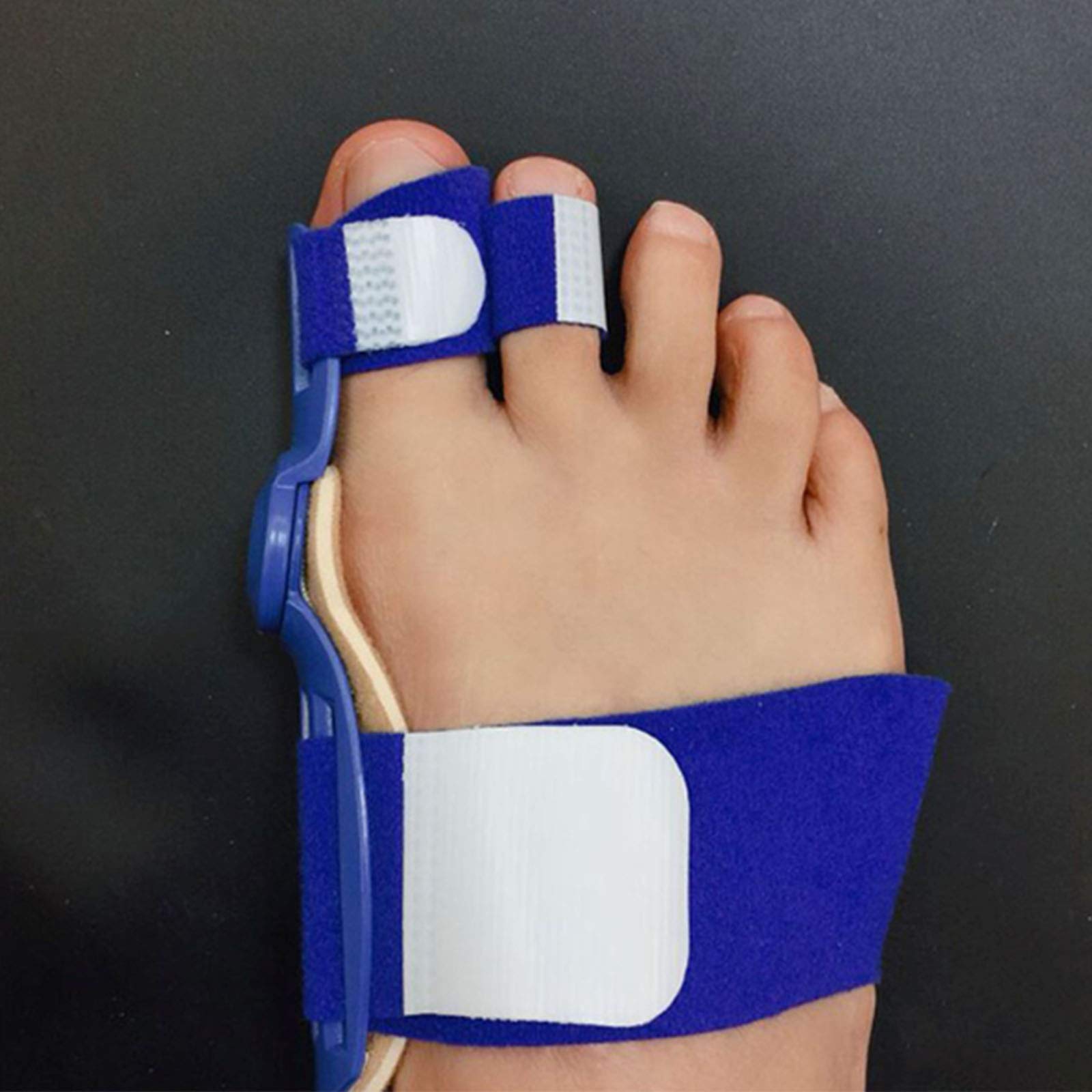 4PCS Bunion Corrector and Bunion Relief, Orthopedic Big Toe Straightener for Women and Men, Day Night Support, Treat and Prevent Hallux Valgus,Blue